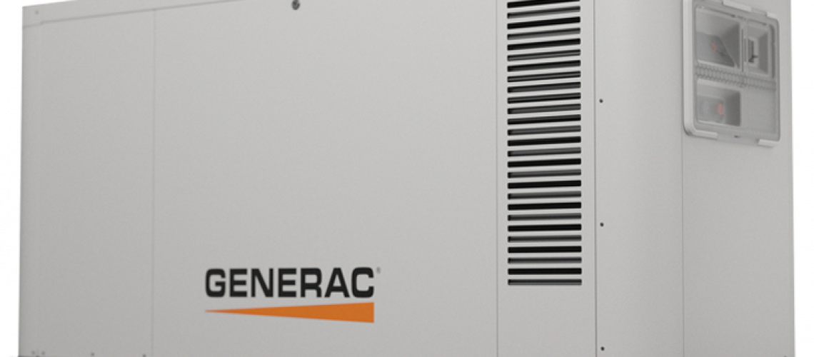 a large off white generac generator